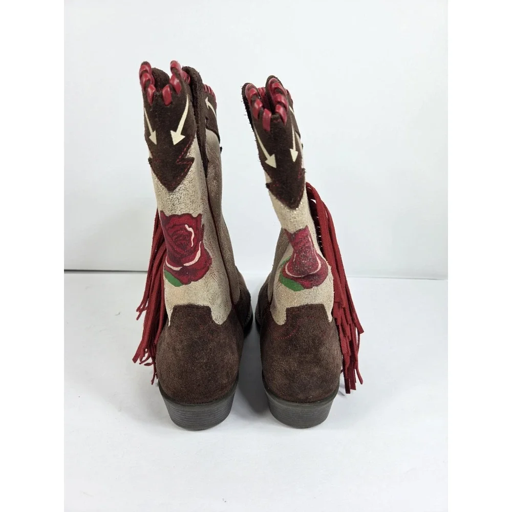 Ariat X Rodeo Quincy Futurity Western Boots  Girls Sz 3.5 / Women 5 Rose Print